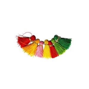 Vibrant Multi-Colored Tassels - Perfect for DIY Crafts, Jewelry & Home Decor - 11857