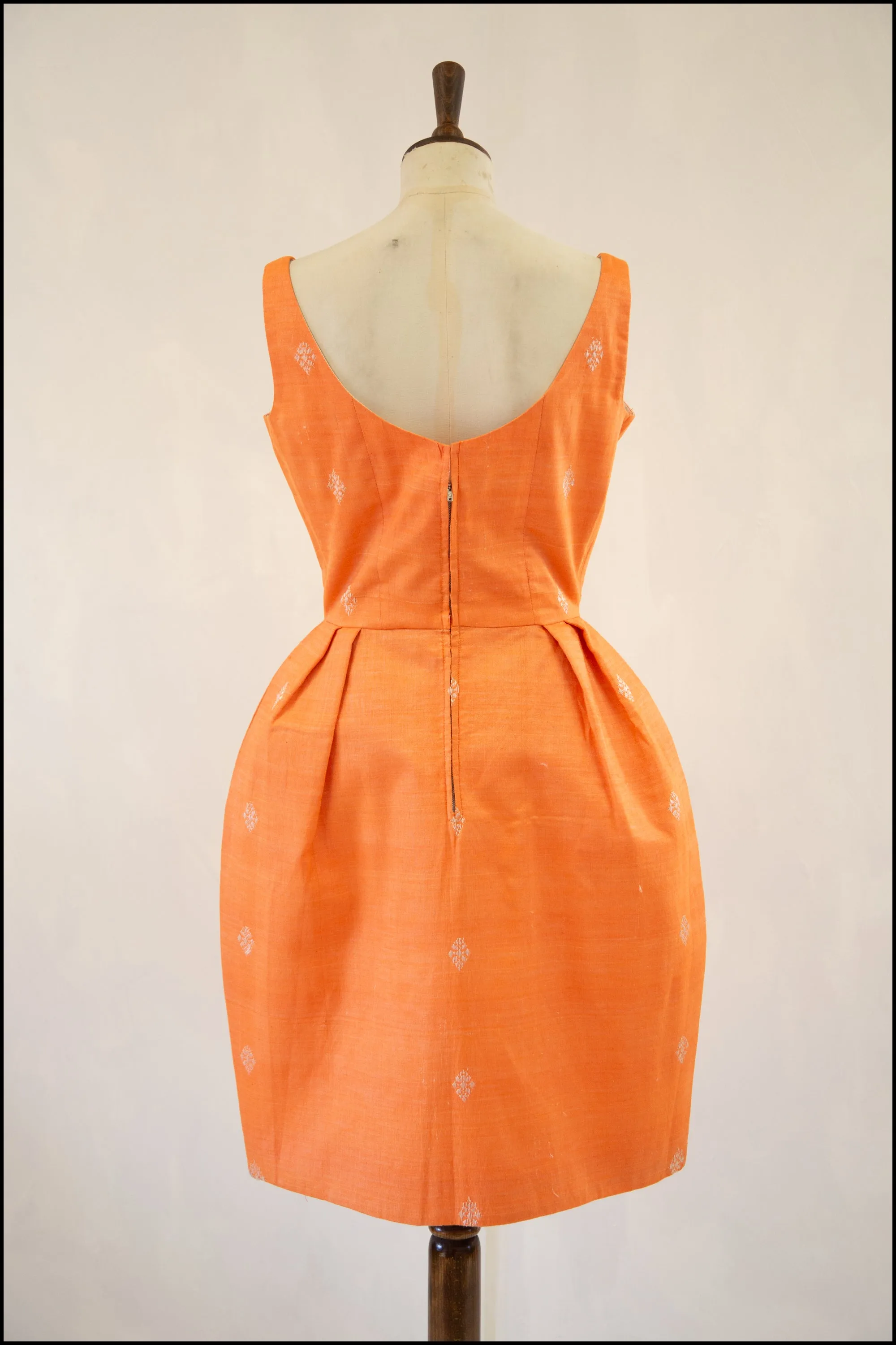 Vintage 1960s Orange Cotton Dress