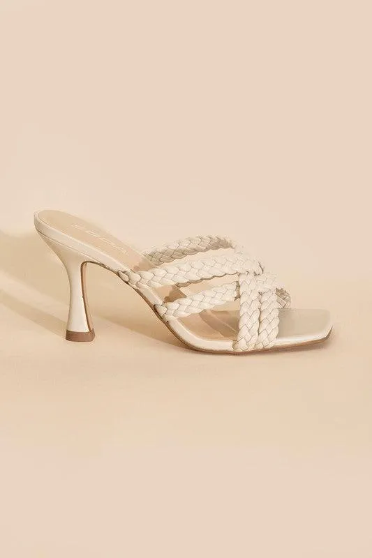 Womens Shoes Style No. Kellan-S Double Cross Braided Heels