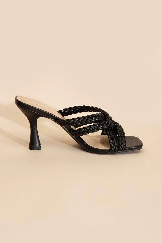 Womens Shoes Style No. Kellan-S Double Cross Braided Heels