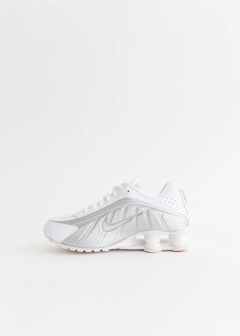 Women's Shox R4 'White Metallic Silver' Sneakers