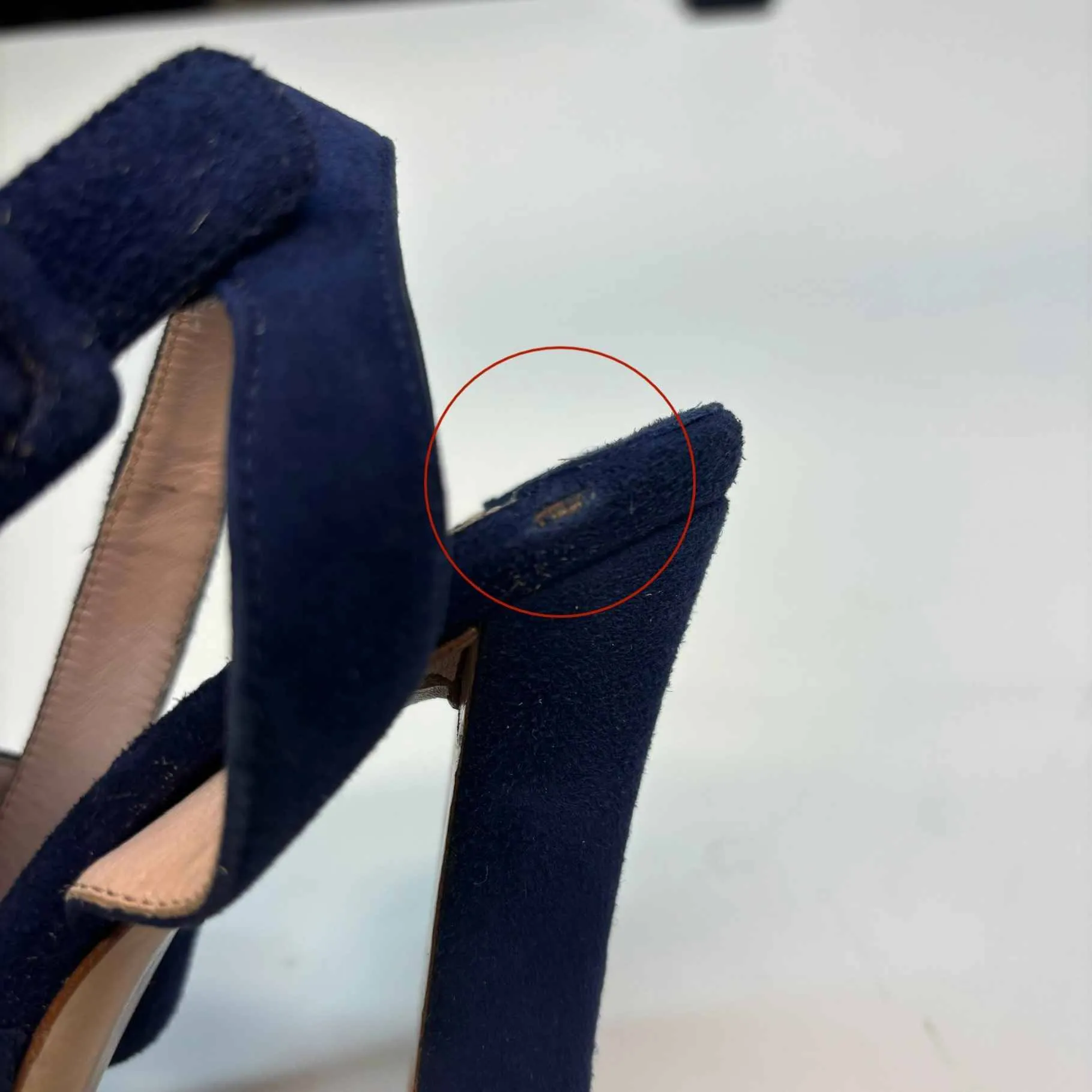 Women's Suede Heels Blue Size EU 37.5 / UK 4.5