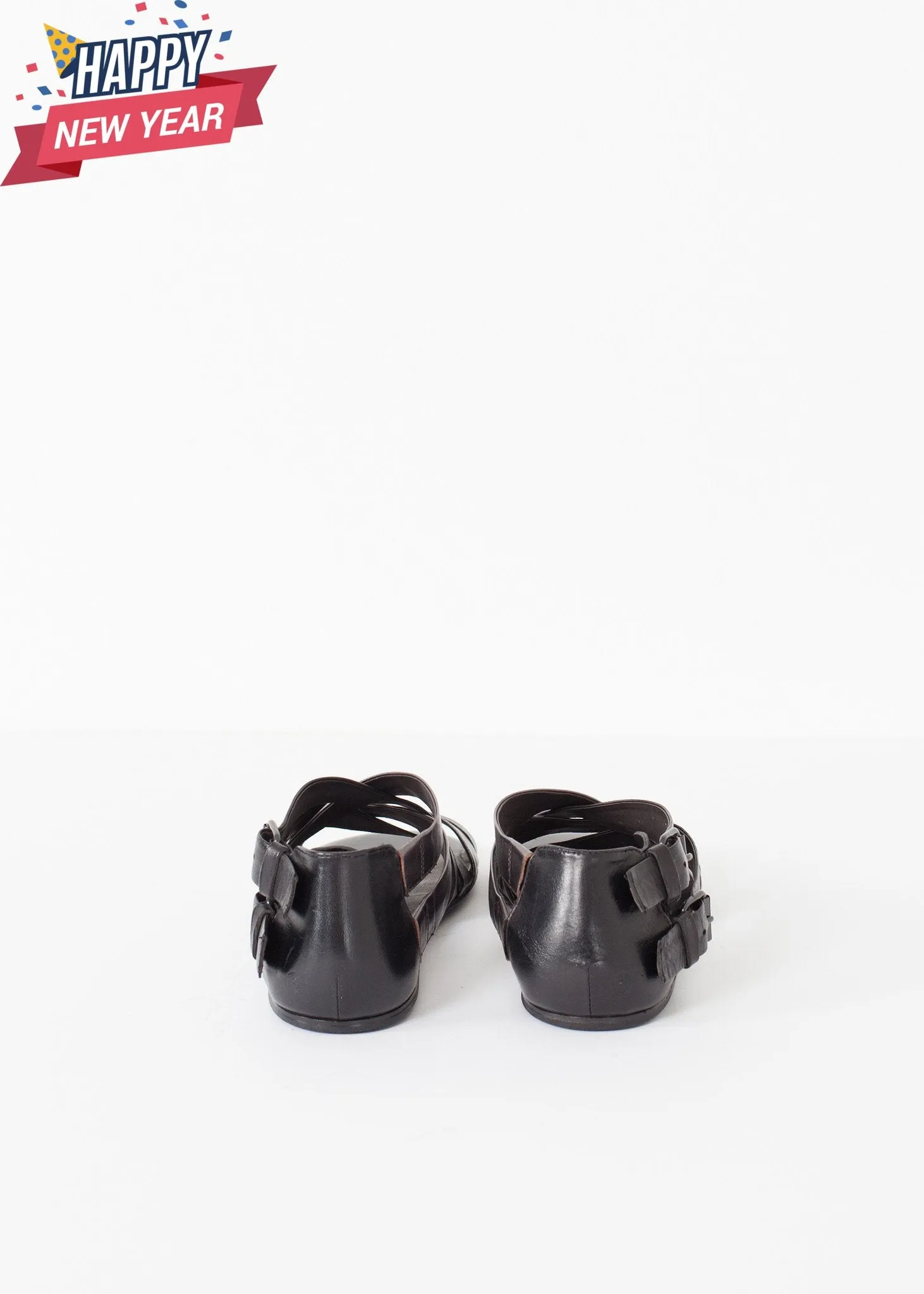 Wrap Sandal in Black/Steel