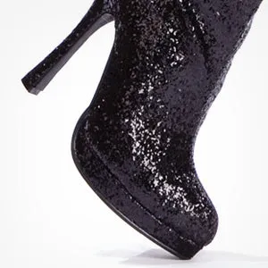 Zara-421 Glitter Knee Boots